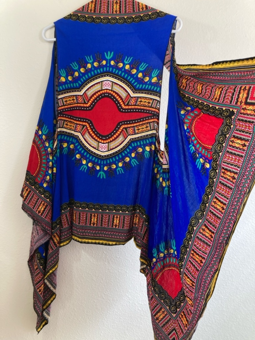 Boho Multicolor Open Front Handkerchief Hem Vest Size OS - Picture 9 of 9
